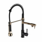 Robinet de Cuisine Design en Laiton avec Douchette couleur cuivre et noir