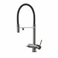 Robinet de Cuisine 3 Voies en Laiton avec Double Bec couleur gris mat