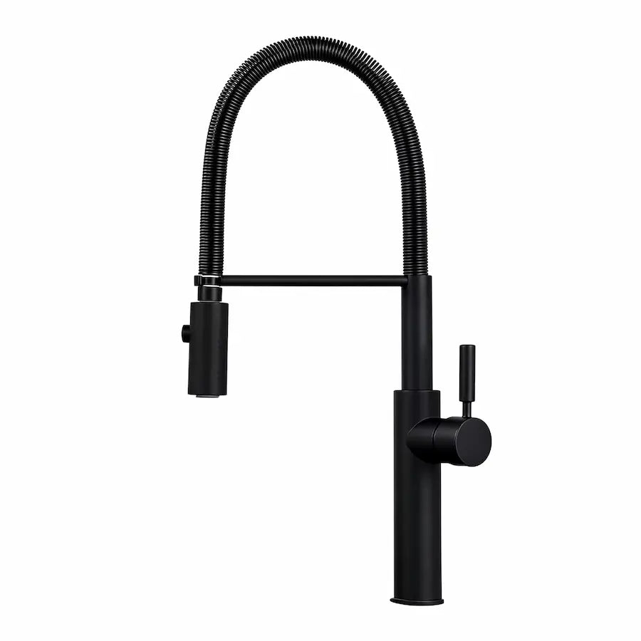 Robinet de Cuisine avec Douchette en Laiton Design Contemporain couleur noir