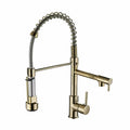 Robinet de Cuisine Design en Laiton avec Douchette couleur or