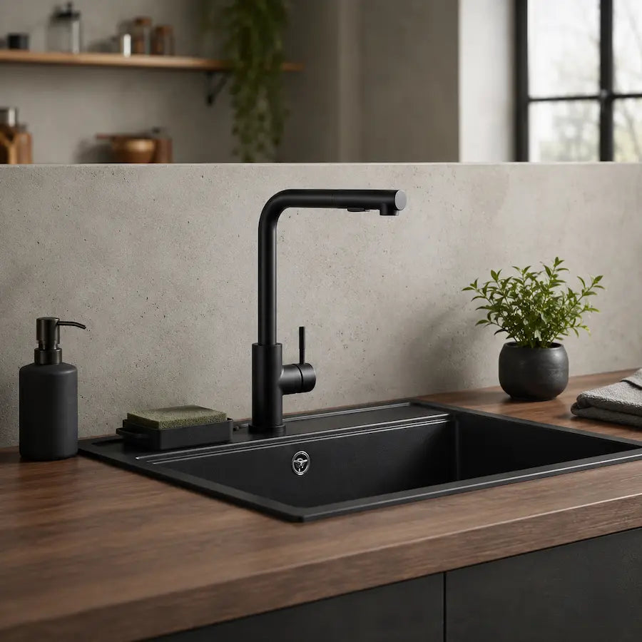 Robinet de Cuisine au Design Contemporain avec Douchette évier