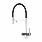 Robinet de Cuisine 3 Voies en Laiton avec Double Bec couleur chrome