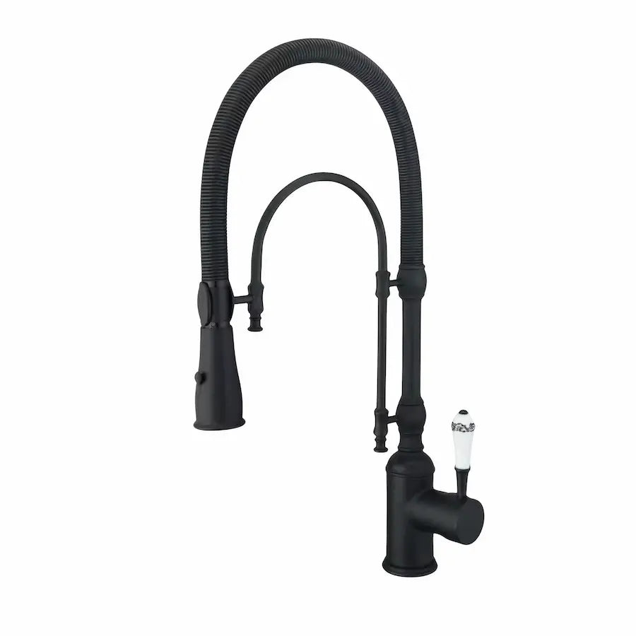 Robinet de Cuisine avec Douchette au Style Vintage couleur noir